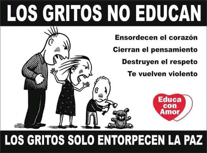Los gritos no educan